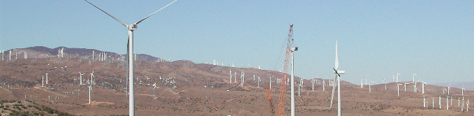 Tehachapi Wind Farm in California, USA (Photo taken by BDES)